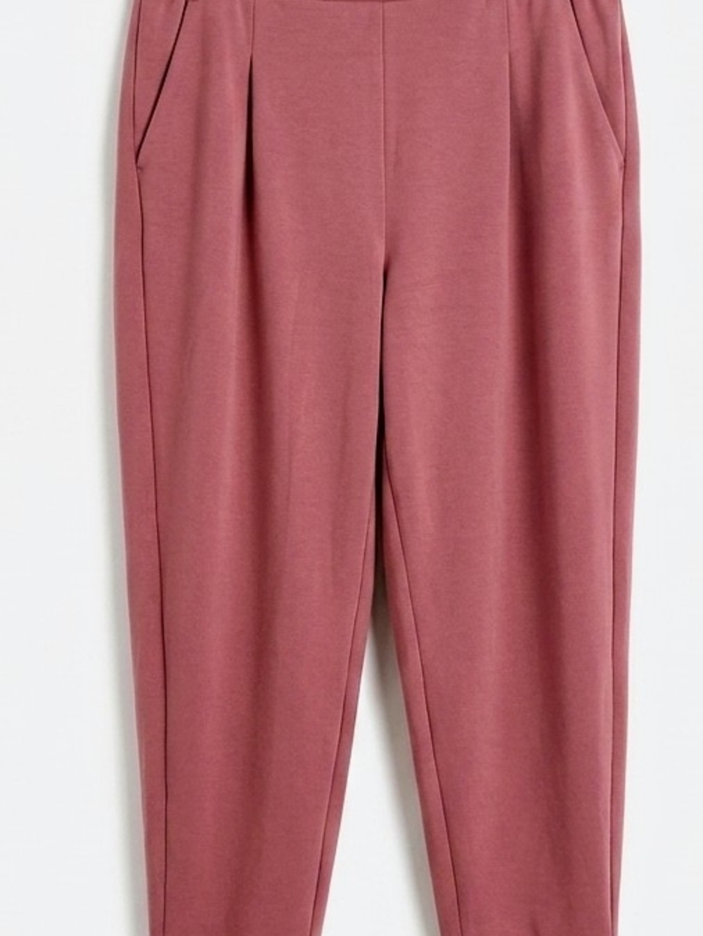 Women’s High-Waist Tapered Pants in Dusty Rose